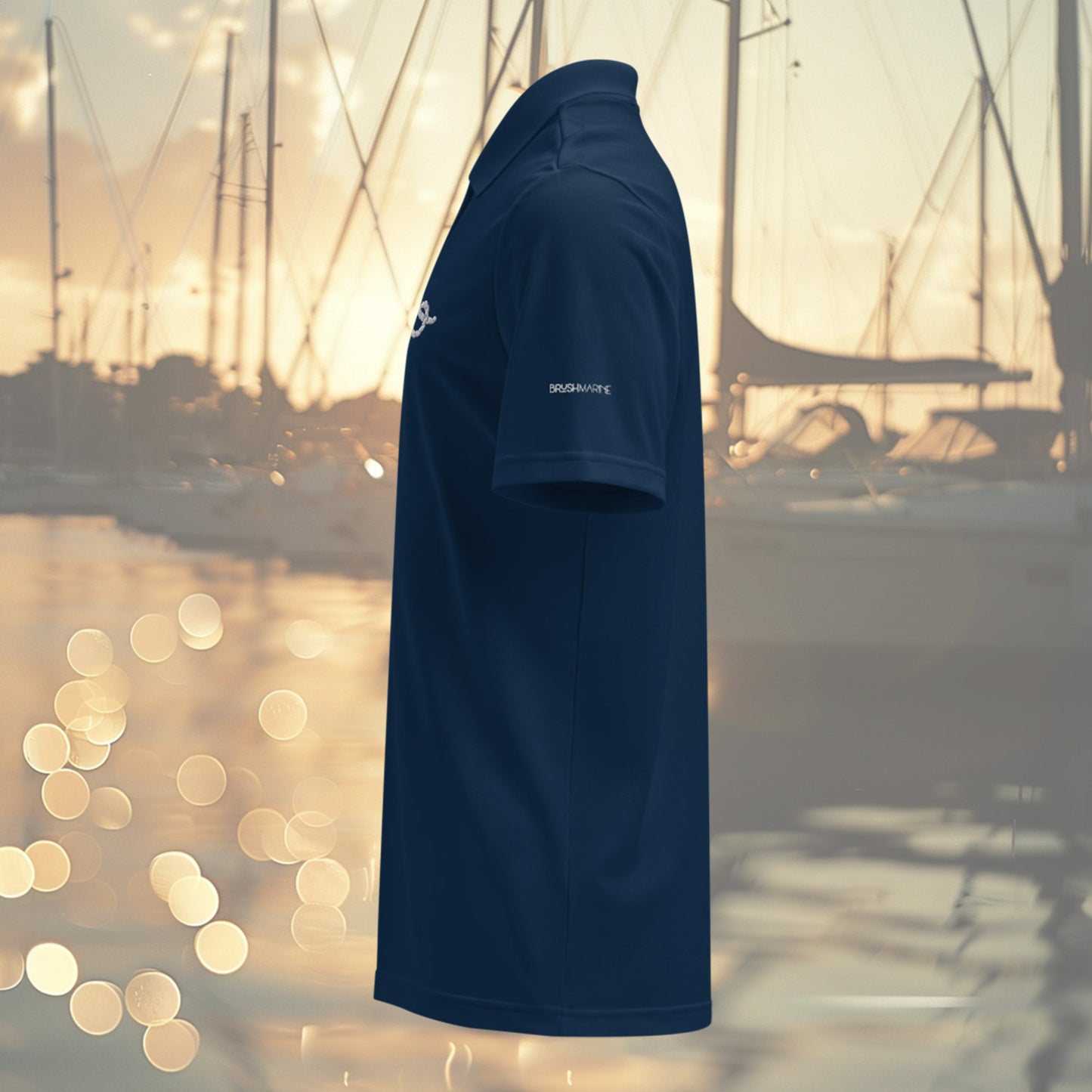 Brush Marine · Figure 8 Knot · Polo azul para hombre · Edición Náutica