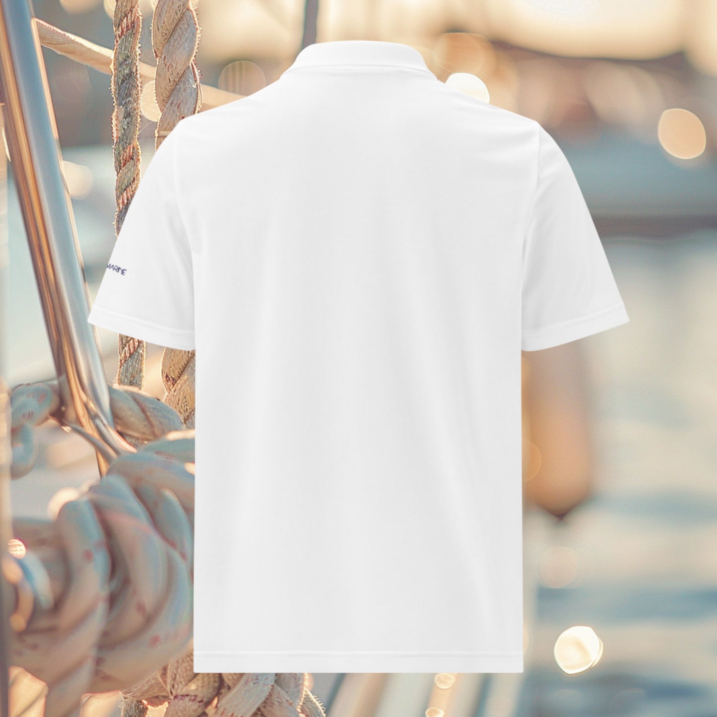 Brush Marine · The overhand loop · Polo blanco para hombre · Edición Náutica