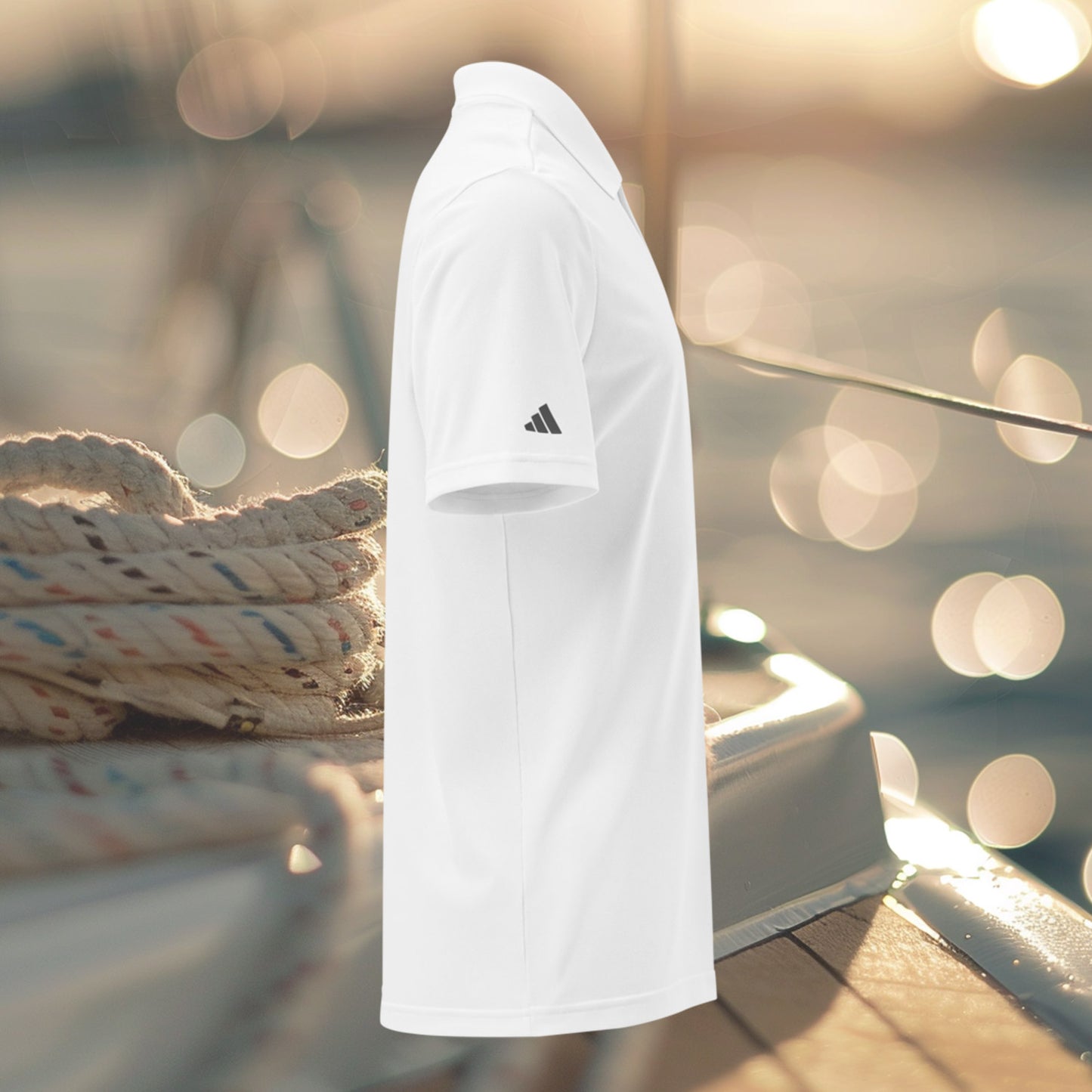 Brush Marine · The overhand loop · Polo blanco para hombre · Edición Náutica
