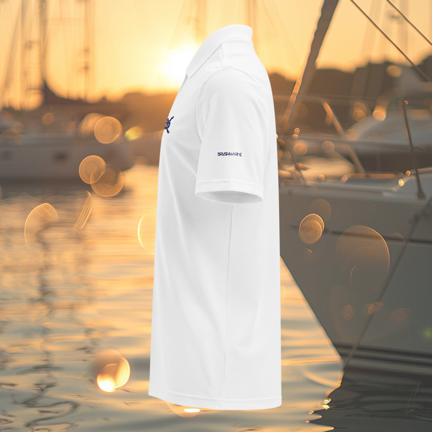 Brush Marine · Algine butterfly bend · Polo blanco para mujer · Edición Náutica