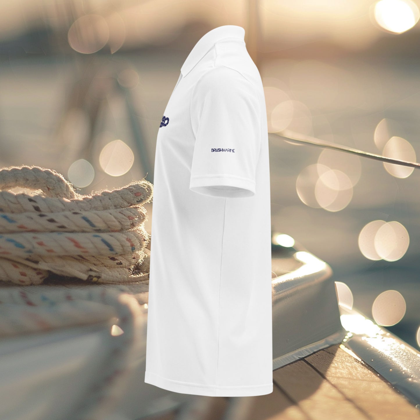 Brush Marine · Jug sling knot · Polo blanco para hombre · Edición Náutica